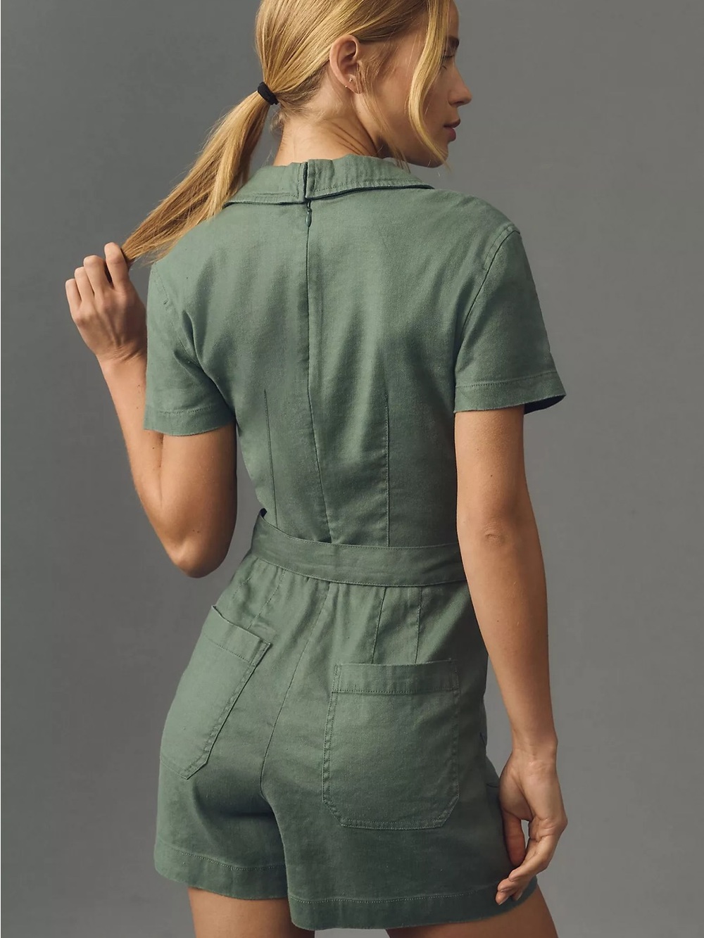 Maeve by Anthropologie | Short-Sleeve Wrap Romper - Picture 4 of 5